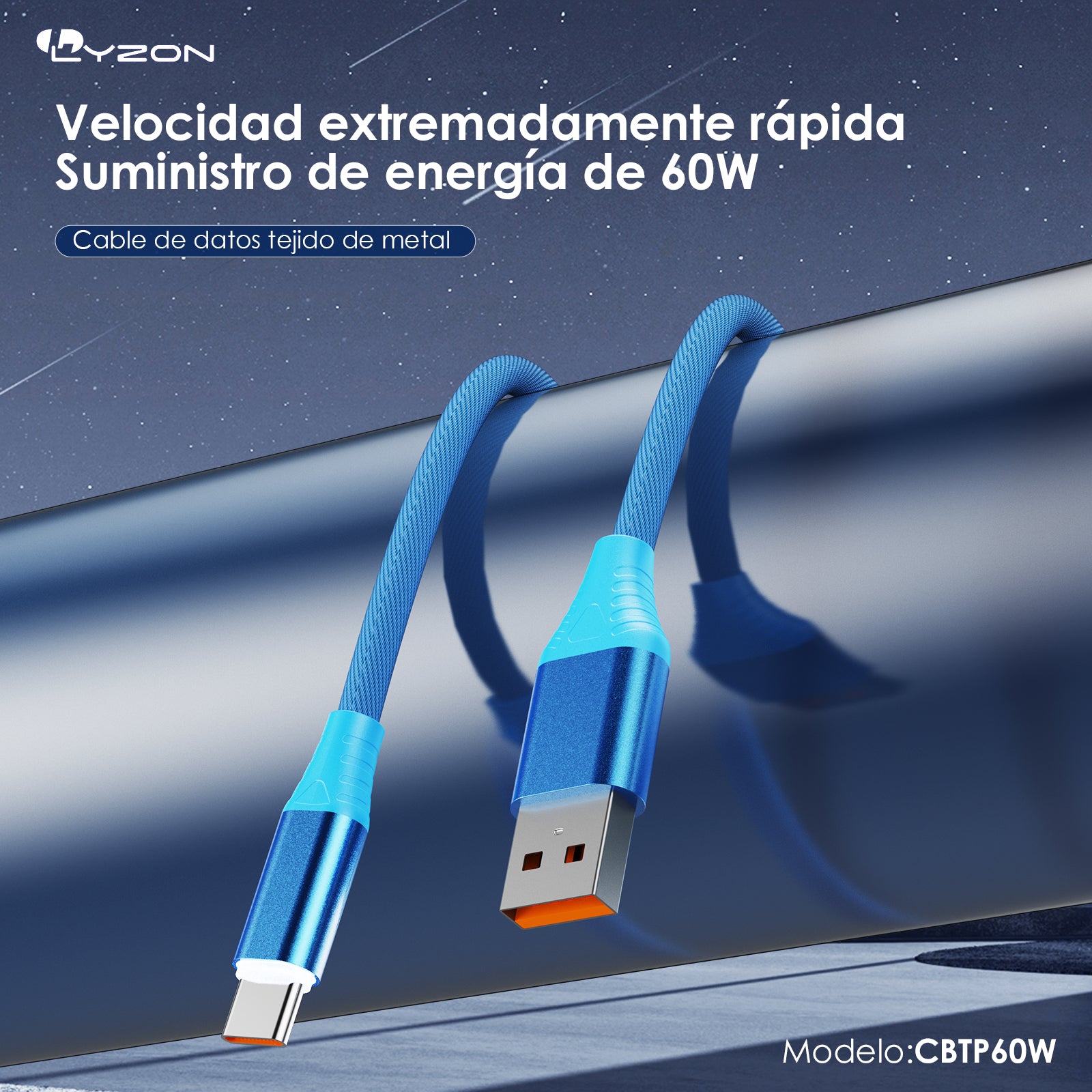 CDMX-Cable USB Tipo C De Alta Velocidad CBTP60W